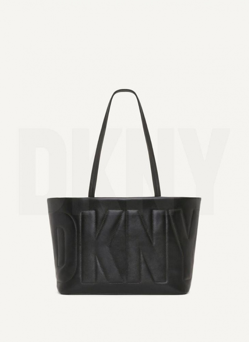 τσάντεσ tote DKNY Elsa Medium γυναικεια μαυρα χρυσο χρωμα | Greece_D1934