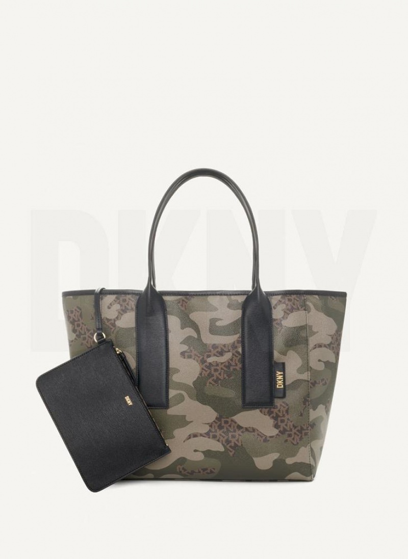 τσάντεσ tote DKNY Grayson Large γυναικεια καμουφλάζ μαυρα | Greece_D1603