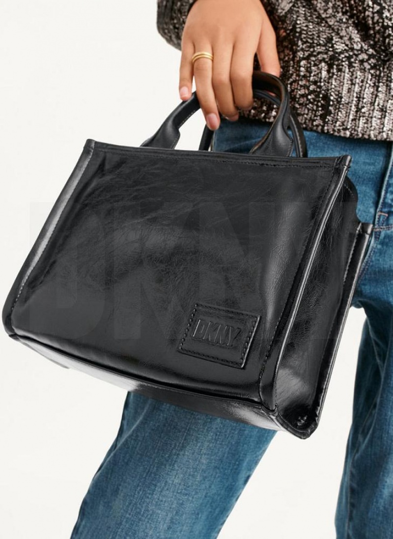 τσάντεσ tote DKNY Hadlee Sm γυναικεια μαυρα γκρι | Greece_D0471