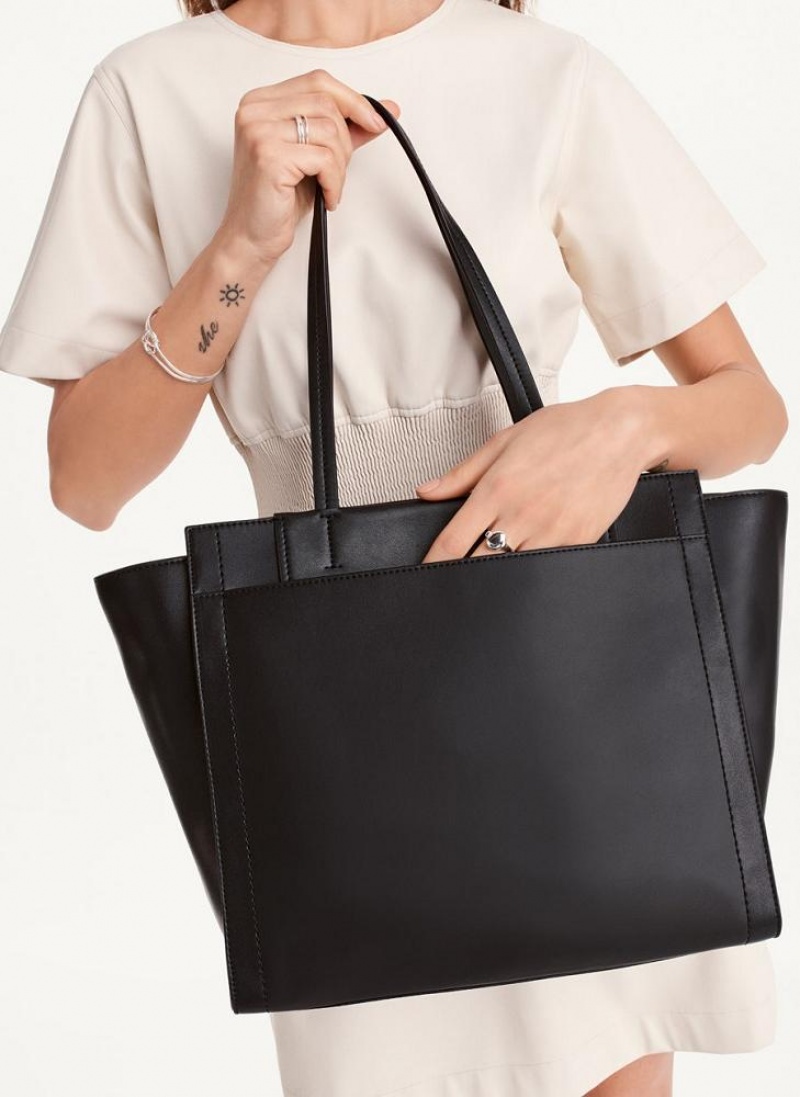 τσάντεσ tote DKNY Pax Large γυναικεια μαυρα ασημι | Greece_D0502