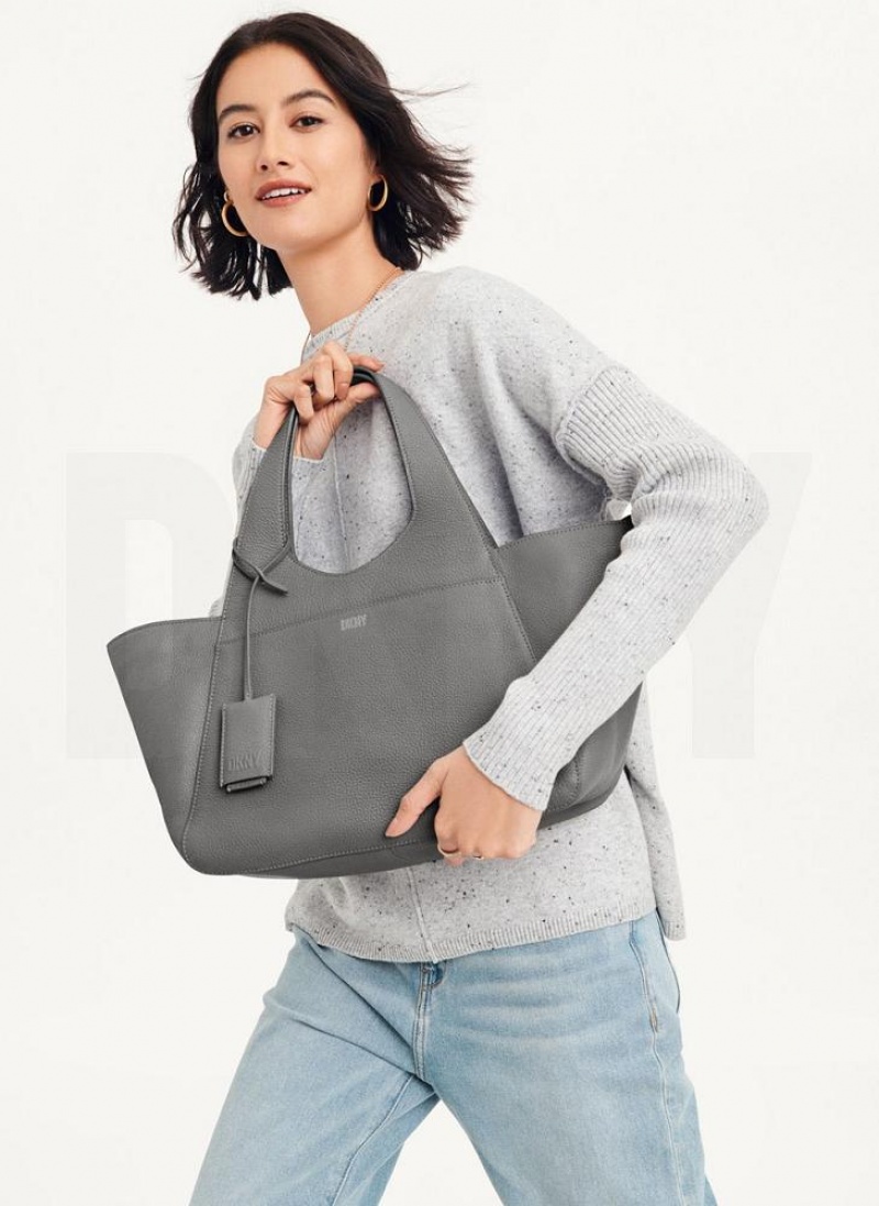 τσάντεσ tote DKNY The Medium Effortless γυναικεια σκούρο γκρι | Greece_D0117