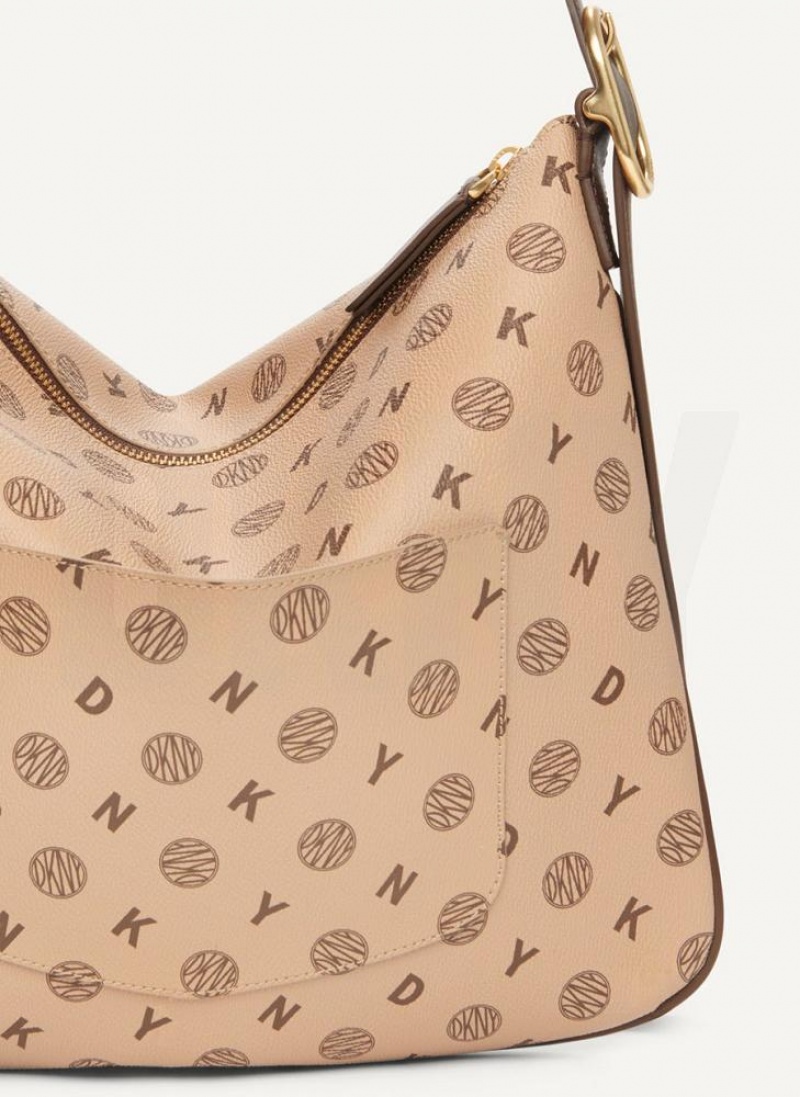 τσάντεσ tote DKNY The Medium Logo Optimist γυναικεια καφε | Greece_D0743