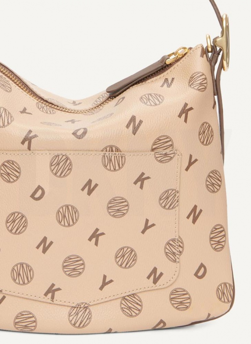 τσάντεσ tote DKNY The Small Logo Optimist γυναικεια καφε | Greece_D0367