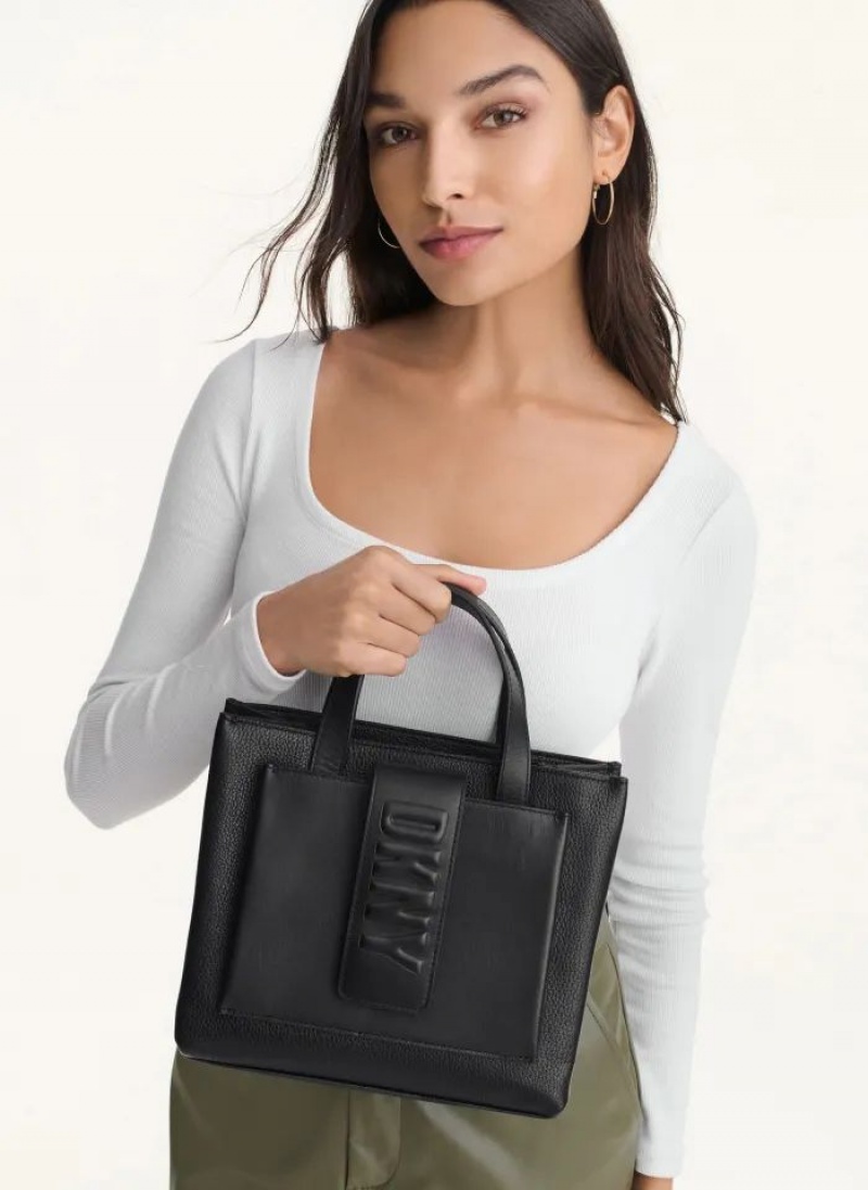 τσάντεσ tote DKNY Uptown Exotic δερματινα Small γυναικεια μαυρα | Greece_D1974