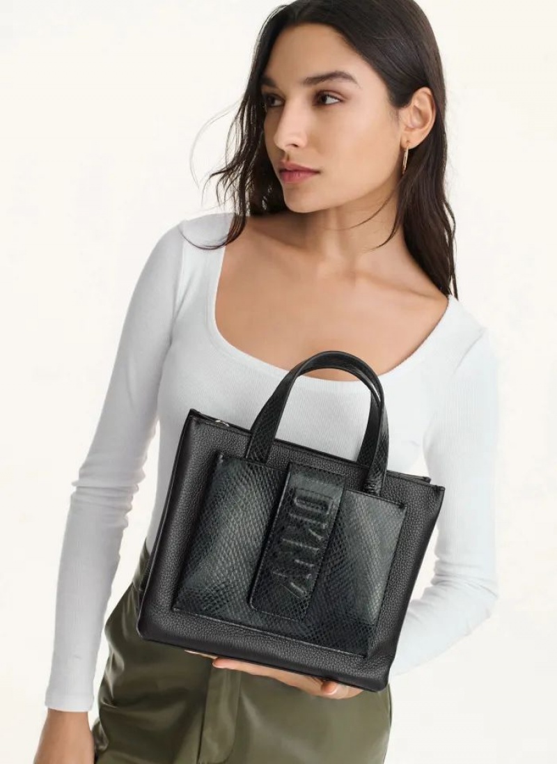 τσάντεσ tote DKNY Uptown Exotic δερματινα Small γυναικεια μαυρα | Greece_D0705