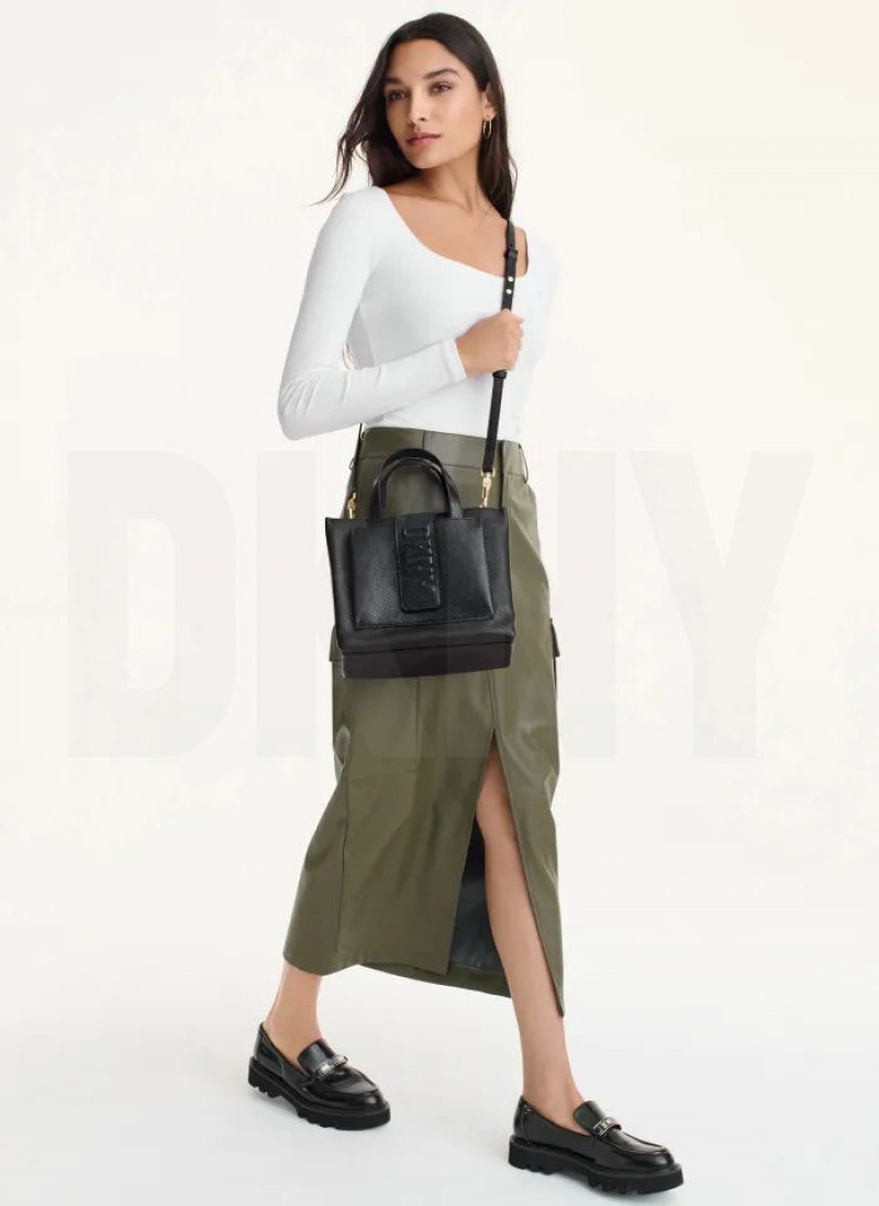 τσάντεσ tote DKNY Uptown Exotic δερματινα Small γυναικεια μαυρα | Greece_D0705