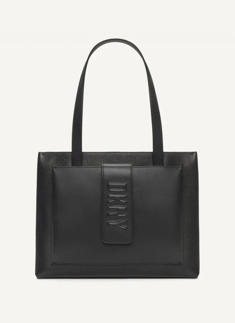 τσάντεσ tote DKNY Uptown δερματινα Large γυναικεια μαυρα | Greece_D0878